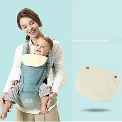 Baby Carrier with Bass Bear Hip Seat for Front Carry