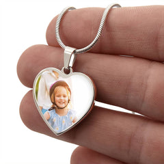 Heart Necklace with Engraving. Perfect for Mother's Day!