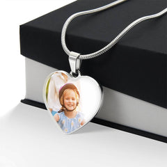 Heart Necklace with Engraving. Perfect for Mother's Day!