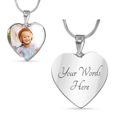 Heart Necklace with Engraving. Perfect for Mother's Day!
