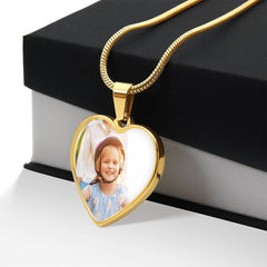Heart Necklace with Engraving. Perfect for Mother's Day!