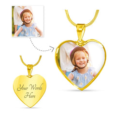 Heart Necklace with Engraving. Perfect for Mother's Day!
