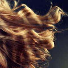 Flowing healthy hair in motion