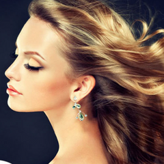 Woman with long smooth detangled hair